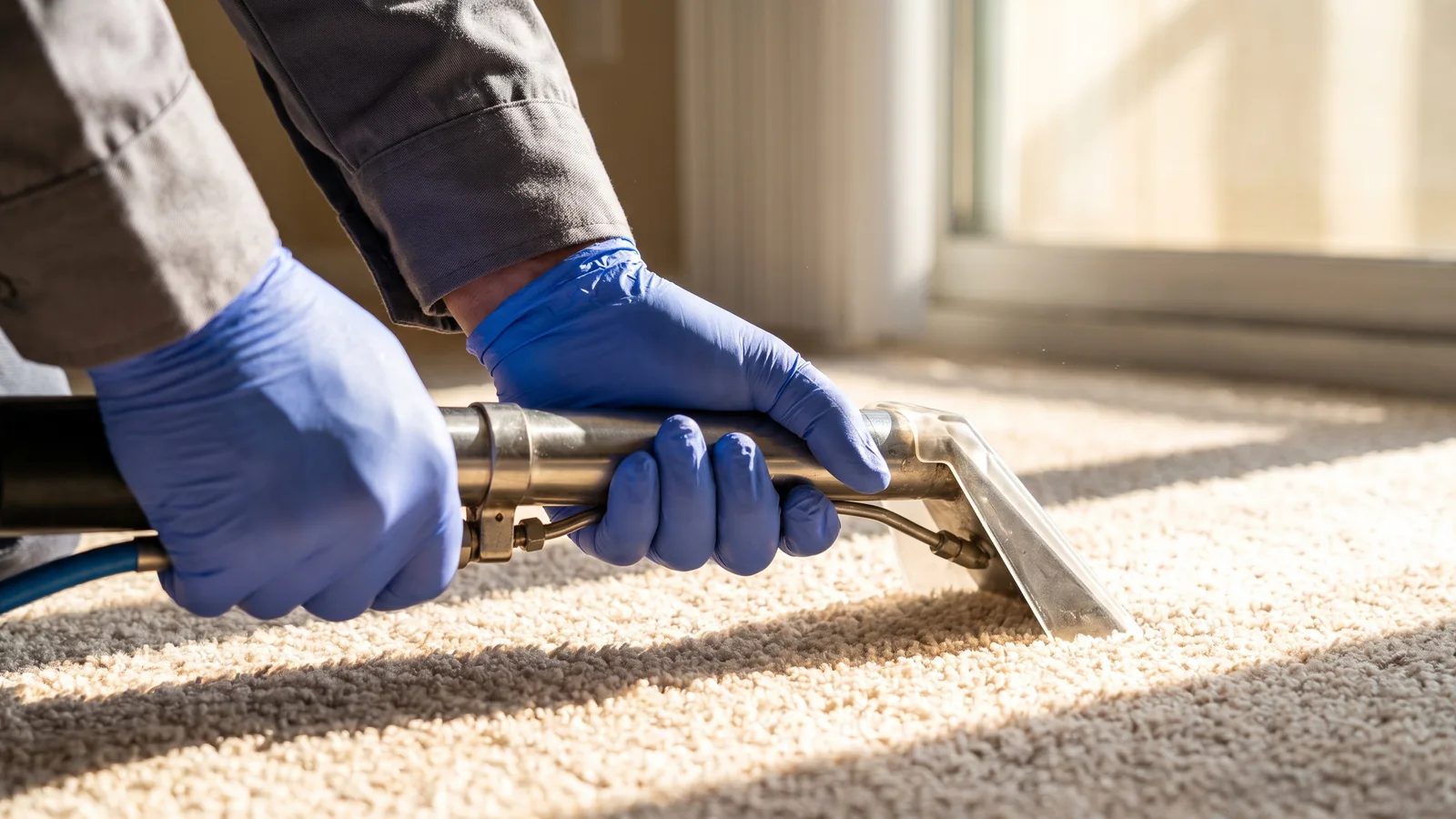 A carpet cleaning wand at work in a Santa Ana, CA home